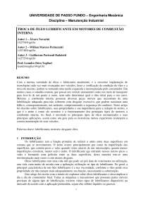 Troca de Óleo em Motores de Combustão Interna