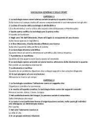 Sociologia Generale Docsity