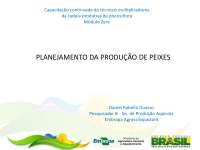 PLANEJAMENTO DA PRODUÇÃO DE PEIXES