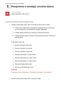 Exercícios Semana 1 Estratégia e Planejamento