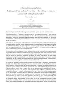 A Guerra Contra a Inteligência Aula 1