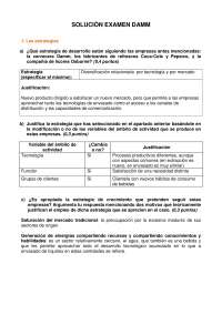 SOLUCIÓN EXAMEN DAMM ESTRATEGIA EMPRESARIAL