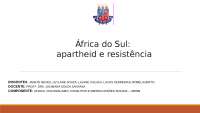 APARTHEID E RESISTÊNCIA