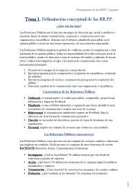 Fundamentos de las Relaciones Públicas: Apuntes para la Gestión de la Comunicación - Prof.