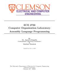 Assembly Language Programming: Simple Assignments and Arithmetic
