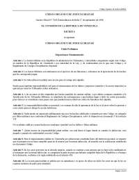 Código de justicia Militar