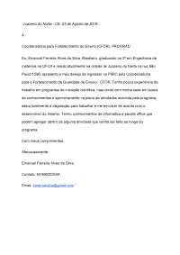 exemplo carta de recomendação