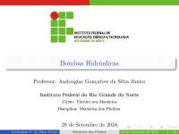 bombas hidraulicas - Explicação