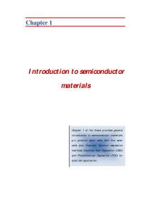 Semiconductor Materials: P-N Junctions, Solar Cells, and Thin Film Solar Cells