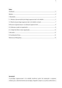 História da Psicologia Organizacional e do Trabalho: Evolução, Desafios e Perspectivas