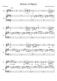 Perfect-Ed Sheeran Partitura Dueto - Docsity