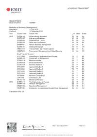 Sample of Transcript - Docsity