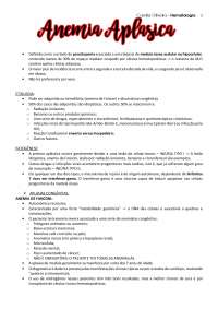 RESUMO DE ANEMIA APLÁSICA
