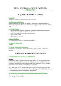 Piroxicam tabletas de 20mg