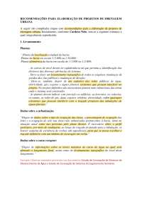 RECOMENDAÇÕES PARA ELABORAÇÃO DE PROJETOS DE DRENAGEM URBANA