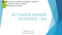 Redes Industriais AS-Interface