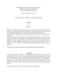 A influência da internet na vida das pessoas