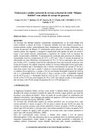 ELABORAÇÃO E ANÁLISE SENSORIAL DE CERVEJA ARTESANAL DO ESTILO “BELGIAN DUBBEL” COM ADIÇÃO DE XAROPE DE GUARANÁ