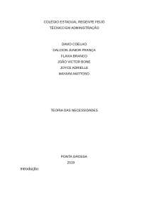 Psicologia das necessidades