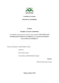 Analise critica a um artigo