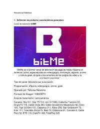 Secuencia Didáctica: Análisis del Canal de Televisión paga BitME