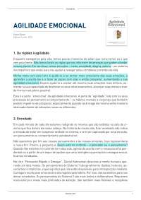 Agilidade emocional, lidar com as dificuldades da vida de forma ágil