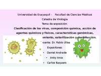 Efecto de los agentes físico-químicos de los viros