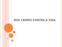 DOS CRIMES CONTRA A VIDA
