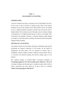 Fundamentals of Business organisation