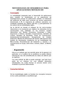 METODOLOGÍA DE DESARROLLO PARA APLICACIONES MÓVILES 6M