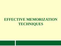 Effective Memorization Techniques
