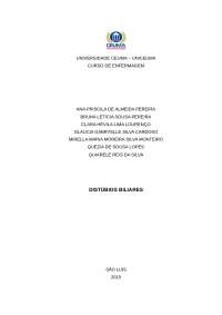Distúrbios do sistema Biliar