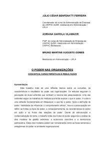 O PODER NAS ORGANIZAÇÕES
