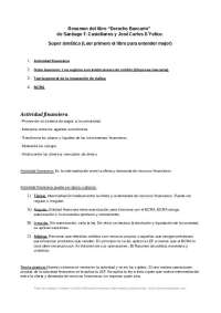 Resumen derecho bancario y entidades financieras