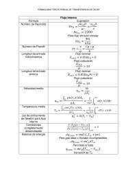 Formulario Tercer Parcial: Transferencia de Calor