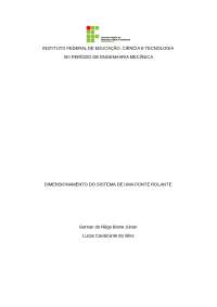 Dimensionamento de componentes de uma ponte rolante