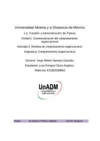 actividad 2. unidad 1 comportamiento organizacional
