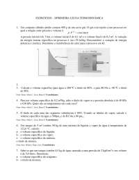 exercícios Termodinâmica 1ª lei