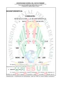 Introducción a la Bioinformática, inicio de la secuenciación