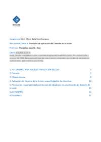 Derecho de la Unión Europea - Docsity