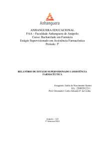 RELATÓRIO DE ESTAGIO DE FARMACIA