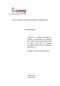 CÁLCULO DE RECALQUES POR ADENSAMENTO UNIDIMENSIONAL