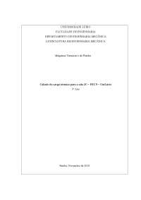Calcuo da carga termica de uma sala de aulas da universidade lurio