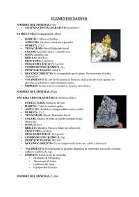 clasificacion de minerales