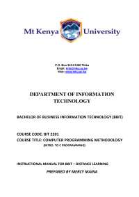 Programming Methodologies