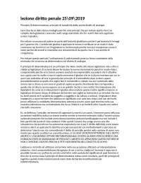 Principio di determinatezza e divieto di analogia Docsity