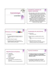Cosmetologia - Resumos