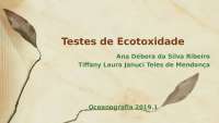 Testes de Ecotoxicidade