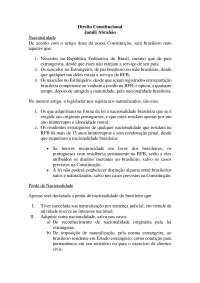 Exercícios sobre a Constituição Federal Brasileira