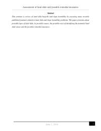 Review of land slide hazard